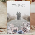 Save The Date Aquarelle romantique Elégante Muté Floral<br><div class="desc">Elégante aquarelle romantique Florale bouillie Enregistrer la date</div>