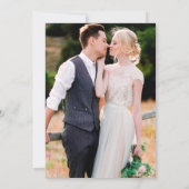 Save The Date Aquarelle rose bleu foncé photo florale (Dos)