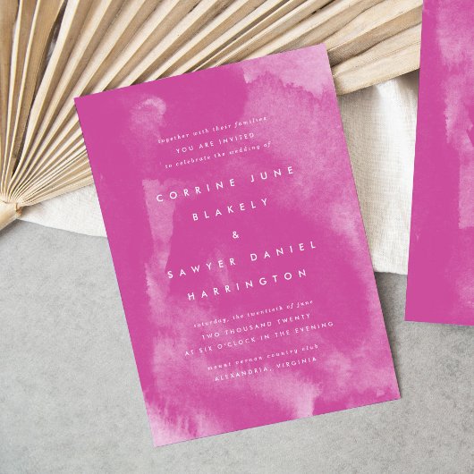 Save The Date Aquarelle rose Boho