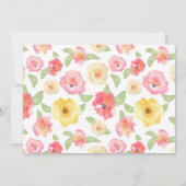 Save The Date Aquarelle rose et jaune - Enregistrer la date (Dos)