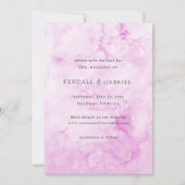 Save The Date Aquarelle rose Kendall Mariage élégant (Devant)