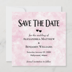 Save The Date Aquarelle rose moderne Mariage élégant Personnalis