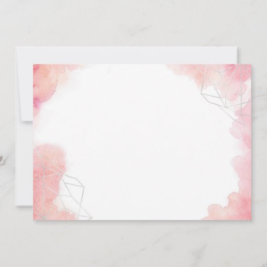 Save The Date Aquarelle rose Raffle et livres pour bébé (Dos)