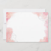 Save The Date Aquarelle rose Raffle et livres pour bébé (Dos)