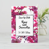 Save The Date Aquarelle rose ressort floral | Arbre à fleurs (Debout devant)