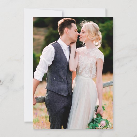 Save The Date Aquarelle rose Roses Geo Frame Photo (Dos)