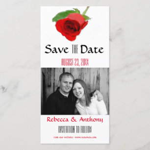 Save The Date Aquarelle Rose rouge - Enregistrer la date Photo c