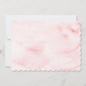 Save The Date Aquarelle rose Rustique Mariage Photo Enregistrer (Dos)