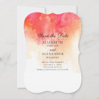 Aquarelle rouge pour la date de sauvegarde. Mariag