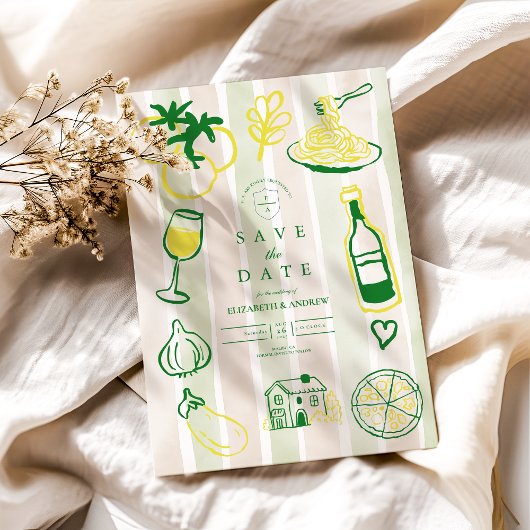 Save The Date Aquarelle Russe Italien Mariage