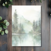 Save The Date Aquarelle Rustic Mountain Lake Mariage forestier