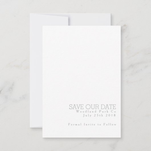 Save The Date Aquarelle Rustique Antler | RSVP | MARIAGE (Dos)