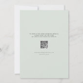 Save The Date Aquarelle rustique Bois Forêt verte Code QR (Dos)