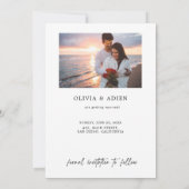 Save The Date Aquarelle rustique Floral Mariage géométrique (Dos)