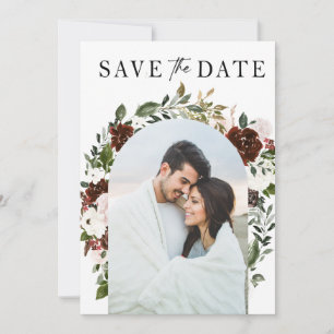 Save The Date Aquarelle rustique Floral Mariage géométrique