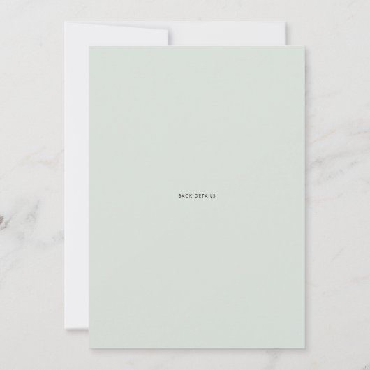 Save The Date Aquarelle rustique Forêt verte (Dos)