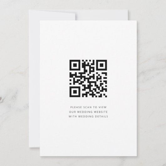 Save The Date Aquarelle rustique vert Mariage QR Code (Dos)