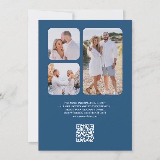 Save The Date Aquarelle Santorini Grèce Mariage photo (Dos)