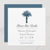 Save The Date Aquarelle Serene Palm Tree Enregistrer la date (Devant / Derrière)