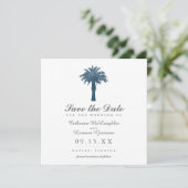 Save The Date Aquarelle Serene Palm Tree Enregistrer la date (Debout devant)