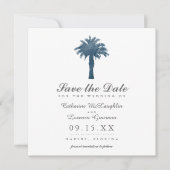 Save The Date Aquarelle Serene Palm Tree Enregistrer la date (Devant)