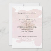 Save The Date Aquarelle simple Design moderne Palm Folio Photo (Dos)