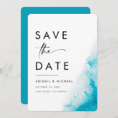 Save The Date Aquarelle simple manuscrite Enregistrer la date (Devant / Derrière)