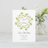 Save The Date Aquarelle, stylo et couronne d'encre (Debout devant)