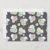 Save The Date Aquarelle | Succulents et succursales - Enregistre (Dos)