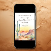 Save The Date Aquarelle Sud-Ouest Désert Mariage photo