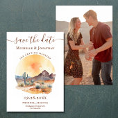 Save The Date Aquarelle Sud-Ouest Désert Mariage PHOTO