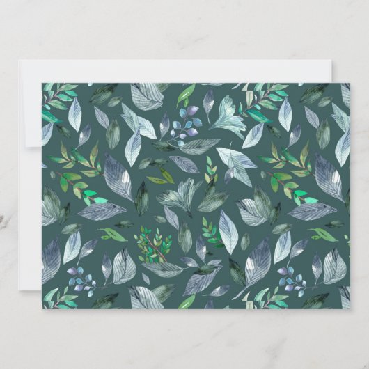 Save The Date Aquarelle tombée feuilles 5 (Devant)