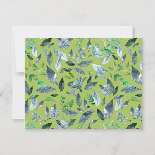 Save The Date Aquarelle tombée feuilles 6 (Dos)