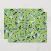 Save The Date Aquarelle tombée feuilles 6 (Devant / Derrière)