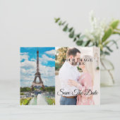 Save The Date Aquarelle Tour Eiffel Plein Pic Enregistrer La Dat (Debout devant)