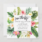 Save The Date Aquarelle Tropical Floral Enregistrer La Date (Devant)