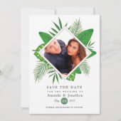 Save The Date Aquarelle Tropical Luau Aloha Mariage Photo (Devant)