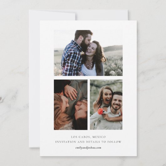 Save The Date Aquarelle tropicale de plage (Dos)