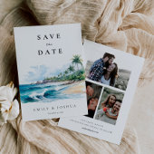 Save The Date Aquarelle tropicale de plage