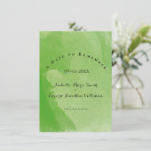 Save The Date Aquarelle tropicale Mariage vert Monstera Feuilles (Debout devant)