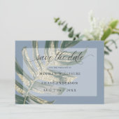 Save The Date Aquarelle Tropicale Rustique Séparer La Feuille En (Debout devant)