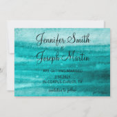 Save The Date Aquarelle Turquoise turquoise Texas Destination (Dos)