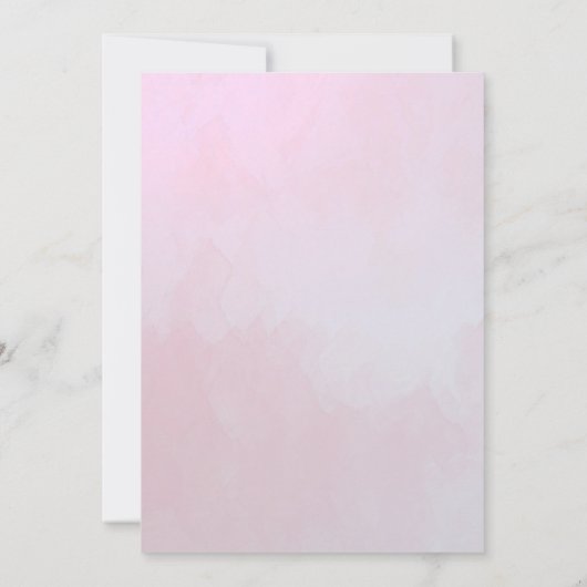 Save The Date Aquarelle Unicorn rose Enregistrer la date (Dos)