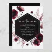 Save The Date Aquarelle unique Mariage de Bourgogne (Devant / Derrière)