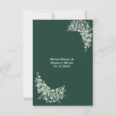 Save The Date Aquarelle Verdure Feuillage Eucalyptus Wreath (Dos)