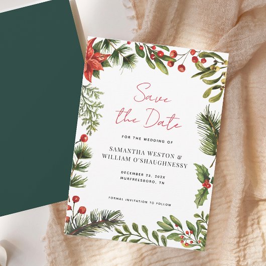 Save The Date Aquarelle Verdure Mariage de vacances