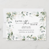 Save The Date Aquarelle Vert Or Enregistrer La Date Mariage (Devant)