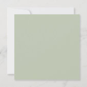 Save The Date Aquarelle verte Mariage minimal (Dos)