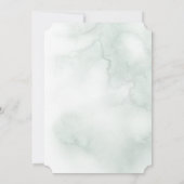 Save The Date Aquarelle verte Sage Branche de saule d'eau (Dos)