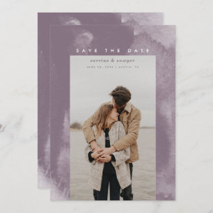 Save The Date Aquarelle violette Boho Enregistrer la date
